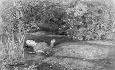 Ofelia, grawerowana przez Alfreda Smitha (1810-fl.1870s) wyd. autorstwa Henry Graves & Co., 1864 autorstwa John Everett after Millais
