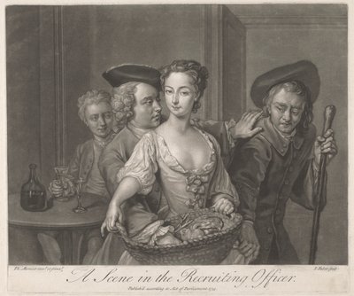 Scena w oficerze rekrutacyjnym autorstwa John Faber the younger
