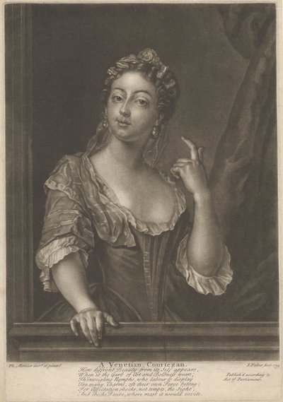 Wenecka kurtyzana autorstwa John Faber the younger