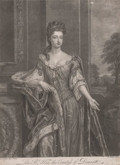 Piękno Hampton Court: Wielce Czcigodna Maria, hrabina Dorset autorstwa John Faber the younger