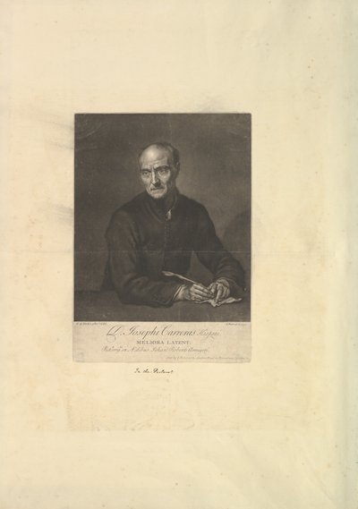 Portret Josepha Carrerasa, 1735. autorstwa John Faber the younger
