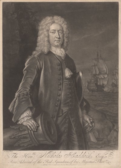 Czcigodny Nicholas Haddock, Esq. autorstwa John Faber the younger