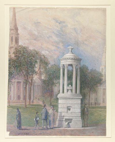 Fontanna Bennetta na New Haven Green autorstwa John Ferguson Weir