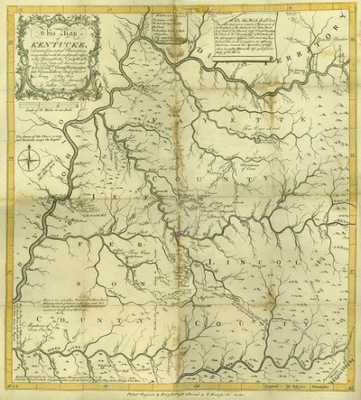 Mapa Kentucke..., rytowana przez Henry