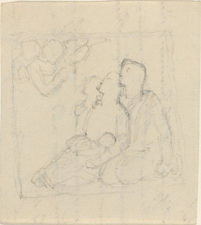 Rodzina, do której zwracają się aniołowie autorstwa John Flaxman