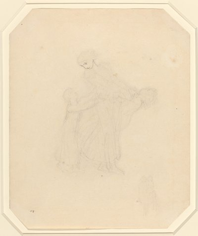 Dorosły i dwoje dzieci autorstwa John Flaxman