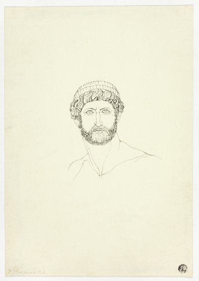 Popiersie brodatego mężczyzny autorstwa John Flaxman