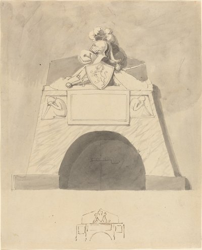 Projekt pomnika autorstwa John Flaxman