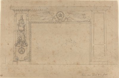 Projekt kawałka komina w sali tronowej, Pałac Buckingham autorstwa John Flaxman