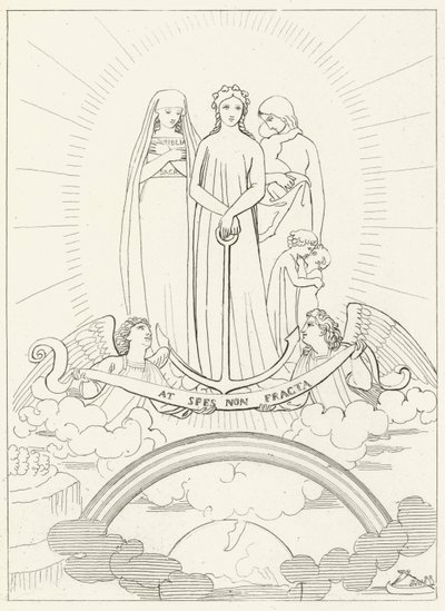 Wiara, nadzieja i miłość autorstwa John Flaxman