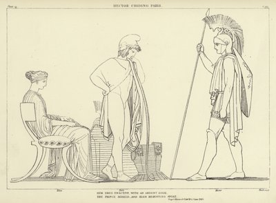 Hektor pouczający Parysa autorstwa John Flaxman