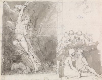 Ilustracja do Raju utraconego Miltona – Adam i Ewa strzeżeni przez anioły autorstwa John Flaxman