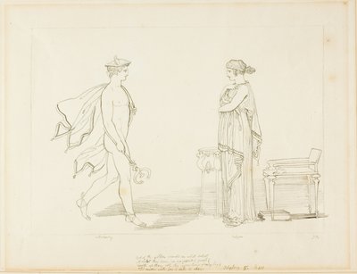 Merkury i Kalipso autorstwa John Flaxman