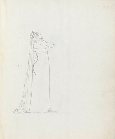 Pani Siddons jako Constance, 1783 (pióro, tusz i pranie na papierze) autorstwa John Flaxman