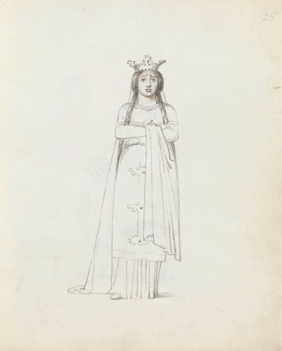 Pani Siddons jako Constance, 1783 (pióro, tusz i pranie na papierze) autorstwa John Flaxman