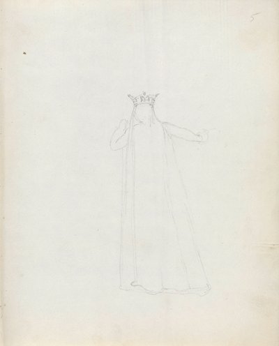 Pani Siddons jako Constance, 1783 (pióro, tusz i pranie na papierze) autorstwa John Flaxman