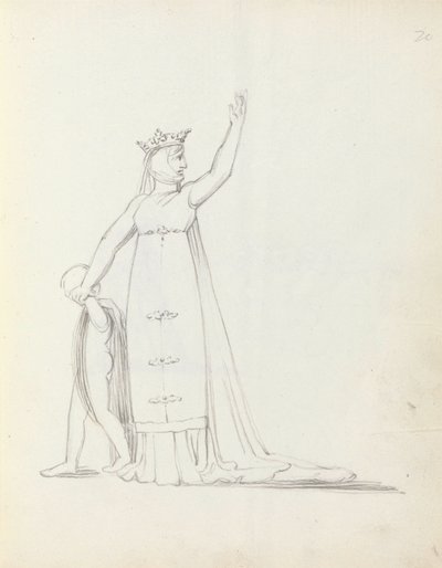 Pani Siddons jako Constance z dzieckiem, 1783 (pióro, tusz i pranie na papierze) autorstwa John Flaxman