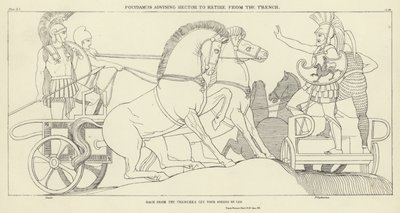 Polydamus doradza Hectorowi wycofanie się z Rowu autorstwa John Flaxman