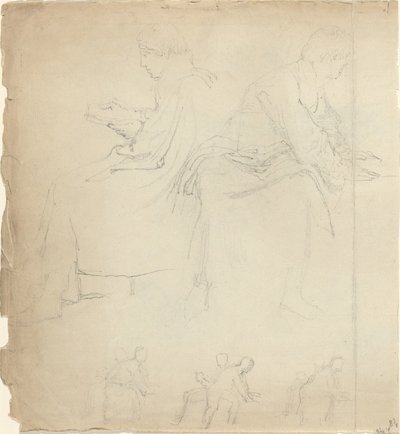 Arkusz studiów [recto i verso] autorstwa John Flaxman