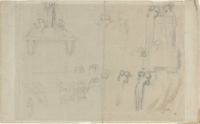 Arkusz studiów [recto i verso] autorstwa John Flaxman