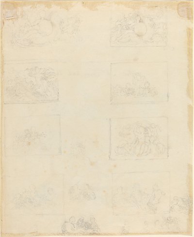 Arkusz studiów [recto i verso] autorstwa John Flaxman