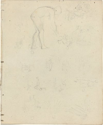Arkusz studiów [recto i verso] autorstwa John Flaxman