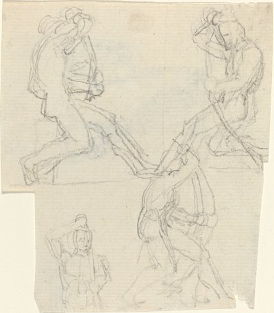 Arkusz studiów [recto i verso] autorstwa John Flaxman