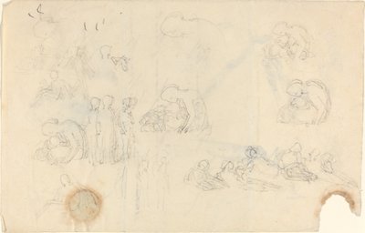 Arkusz studiów [recto i verso] autorstwa John Flaxman