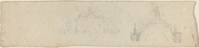 Studia nad łukiem triumfalnym zwieńczonym przez Brytanię [recto i verso] autorstwa John Flaxman