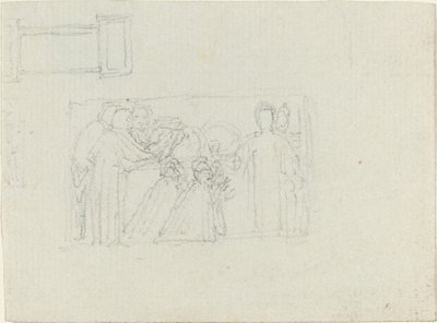 Studium dla pomnika duchownego [recto i verso] autorstwa John Flaxman