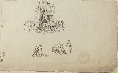Badanie Neptuna i stworzeń morskich (?) autorstwa John Flaxman