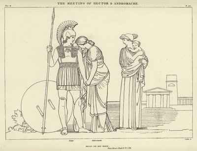 Spotkanie Hektora i Andromachy autorstwa John Flaxman