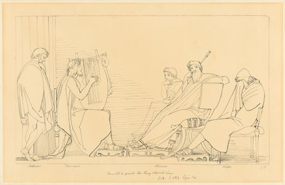 Pieśń Demodocusa autorstwa John Flaxman