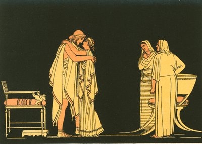 Spotkanie Ulissesa i Penelopy autorstwa John Flaxman