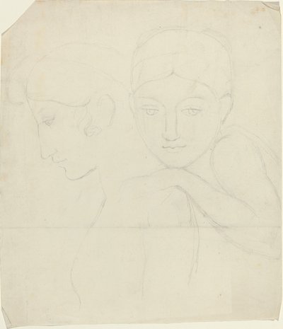 Dwie głowy kobiet autorstwa John Flaxman