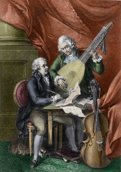 Wolfgang Amadeus Mozart i Franz Joseph Haydn autorstwa John Francis Rigaud
