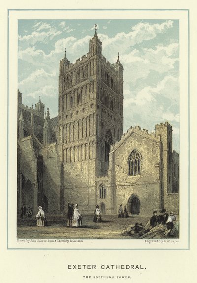 Katedra w Exeter, południowa wieża autorstwa John Francis Salmon