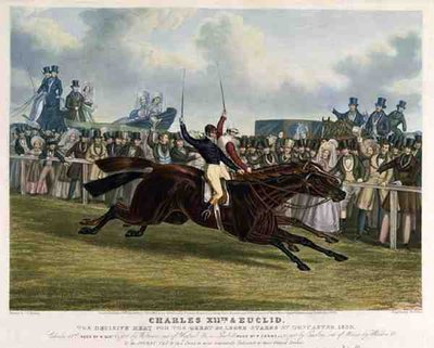 „Charles XII” i „Euclid”, decydujący upał dla Wielkiej St. Leger Stakes w Doncaster autorstwa John Frederick Herring Snr