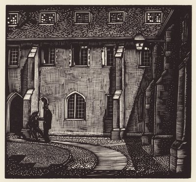 Cambridge: Boże Ciało, Stary Dwór (drzeworyt) autorstwa John Frederick Greenwood