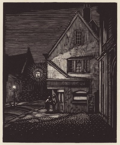 Cambridge: Peas Hill (drzeworyt) autorstwa John Frederick Greenwood