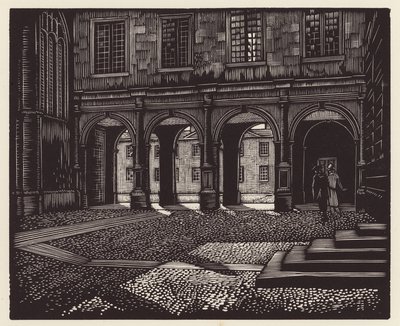 Cambridge: Peterhouse (drzeworyt) autorstwa John Frederick Greenwood