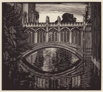 Cambridge: "Most Westchnień" (drzeworyt) autorstwa John Frederick Greenwood