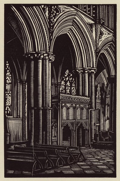 Katedra w Ely: W prezbiterium (drzeworyt) autorstwa John Frederick Greenwood