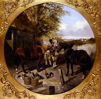 Stajnia (olej na płótnie) autorstwa John Frederick Herring Jnr