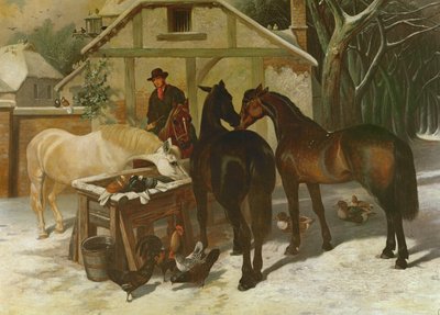 Nad korytem wodnym zimą autorstwa John Frederick Herring Senior