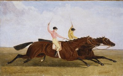 Satyryk z Williamem Scottem Up Beating Coronation with John Day Up - The St. Leger 1841 autorstwa John Frederick Herring Senior