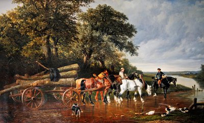 Drewniany Wóz autorstwa John Frederick Herring Senior