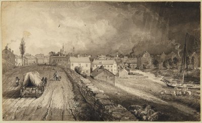 Miasto młynarskie w Connecticut autorstwa John Frederick Kensett