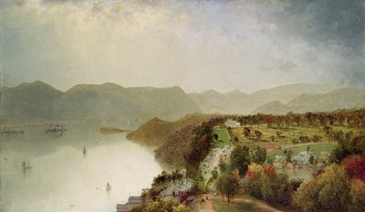 Widok na hotel Cozzen w pobliżu West Point, NY, 1863 autorstwa John Frederick Kensett