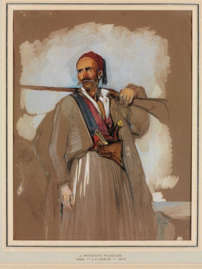 Suliote wojownik autorstwa John Frederick Lewis